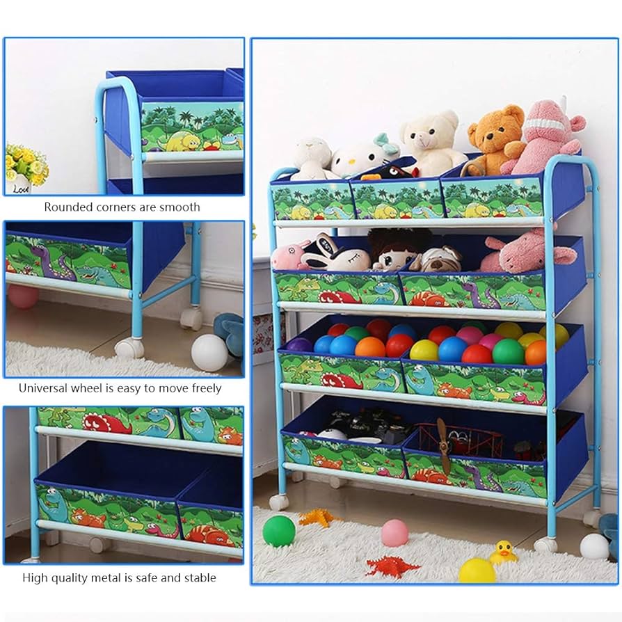 なーちゃん様　おもちゃ棚 Amazon.co.jp: Xyanzi おもちゃ・絵本ラック ブルー、ピンク - 9