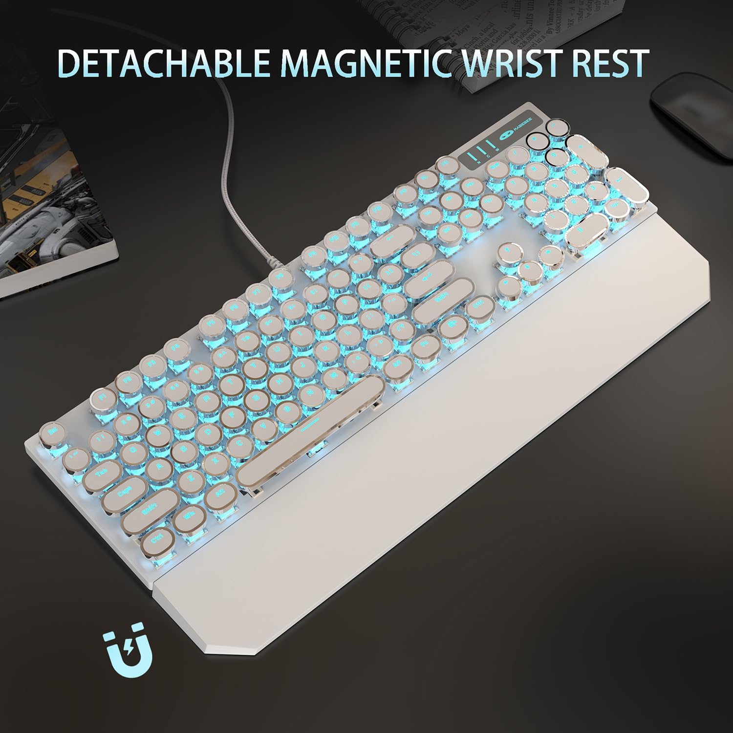 Camiysn Keyboard with Detachable Magnetic Wrist Rest