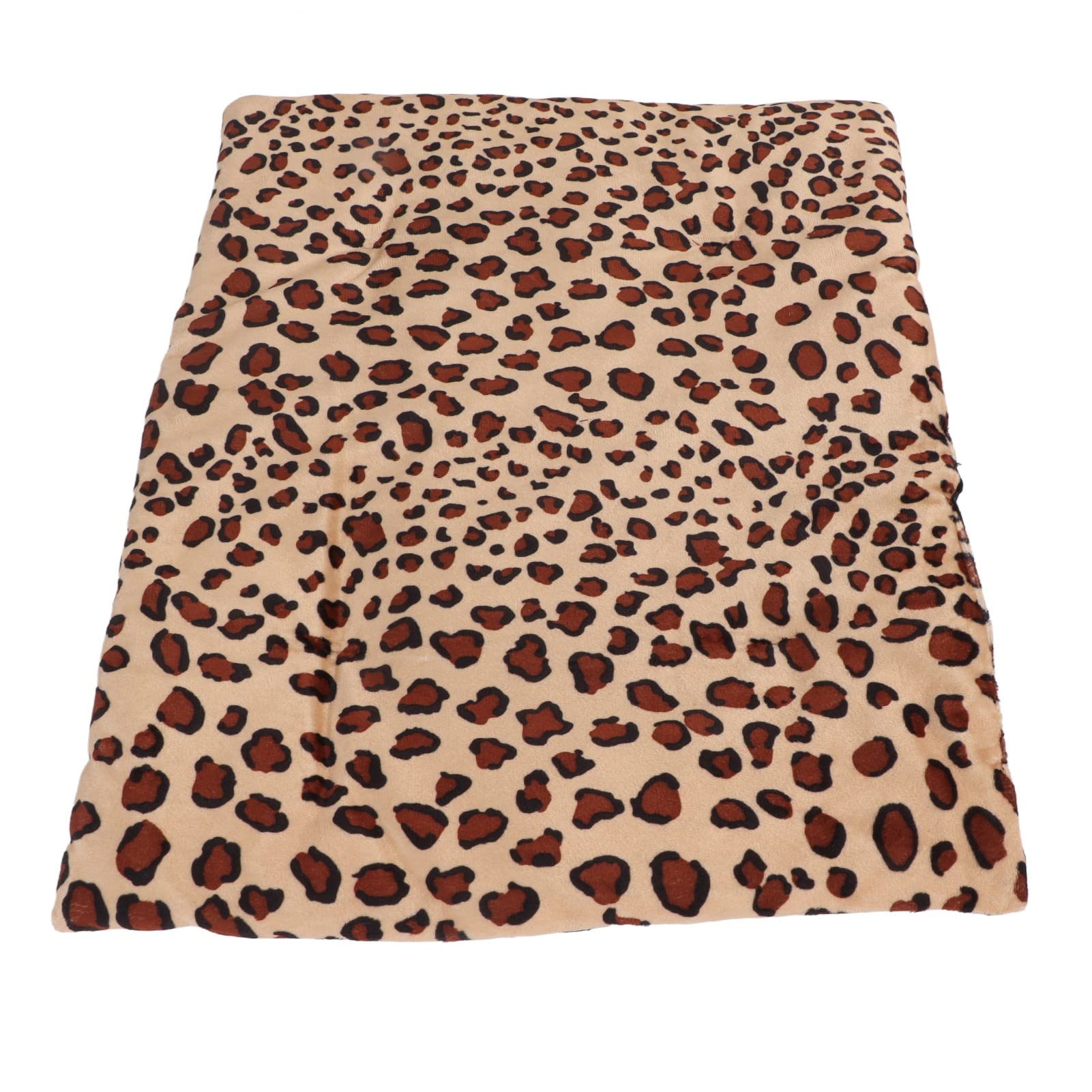 Heating Pad, 9W 5V 2A Dog Heating Pad 3 Temperature Control 37 X 47cm Long Service Life Foldable Fur Friend (Leopard Print)
