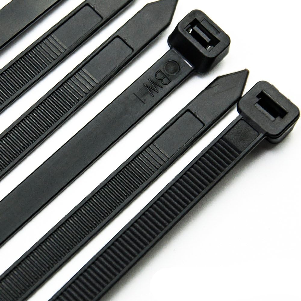 Cable Ties 300mm X 7.6mm - Heavy Duty Tie Wraps / Premium Zip Ties, 50PCS in White and 50PCS in Black