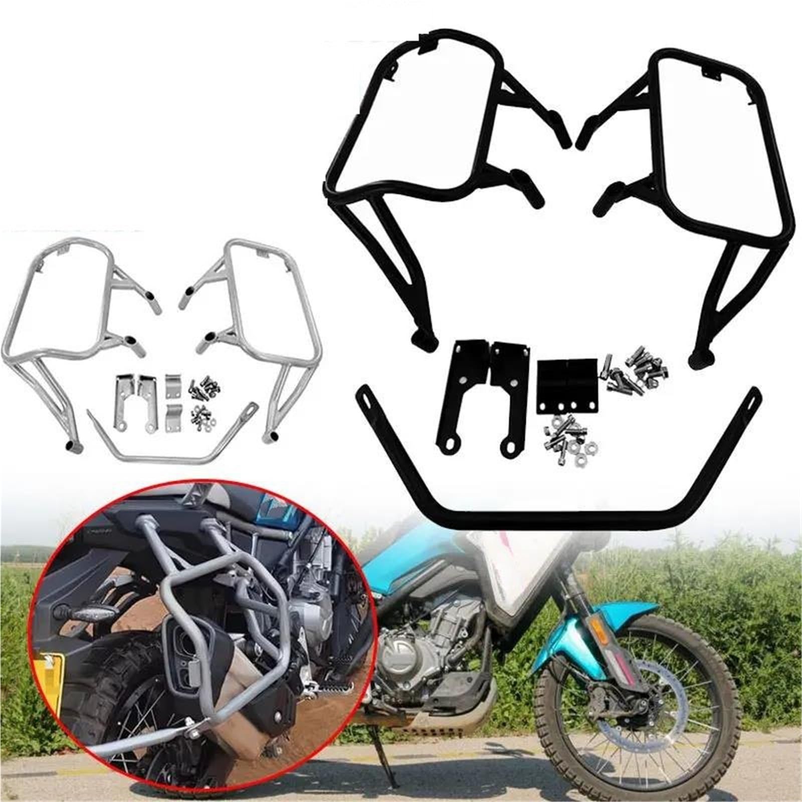 Moto Autoroute Crash Bars pour CFMOTO 450MT 450-MT 450 MT 2024 2025 Moto Sacoche Latérale Boîte À Outils Supports Top Case Bagages Valises Latérales Porte-Bagages