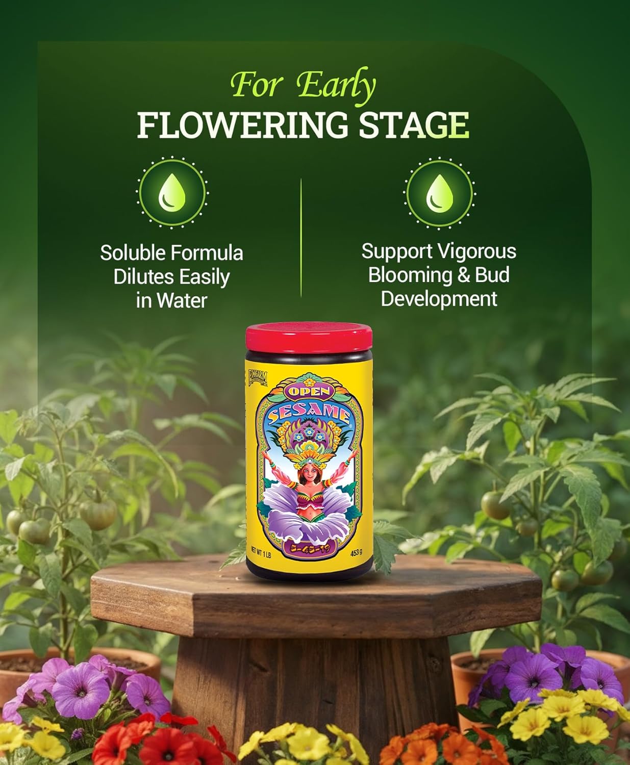 FoxFarm Soluble Trio Pack - Open Sesame, Beastie Bloomz, Cha Ching - Supports Flowering, Blossom & Late-Stage Fruiting - Bloom Fertilizer for Hydroponic & Conventional Growers - 3 x 1 lb