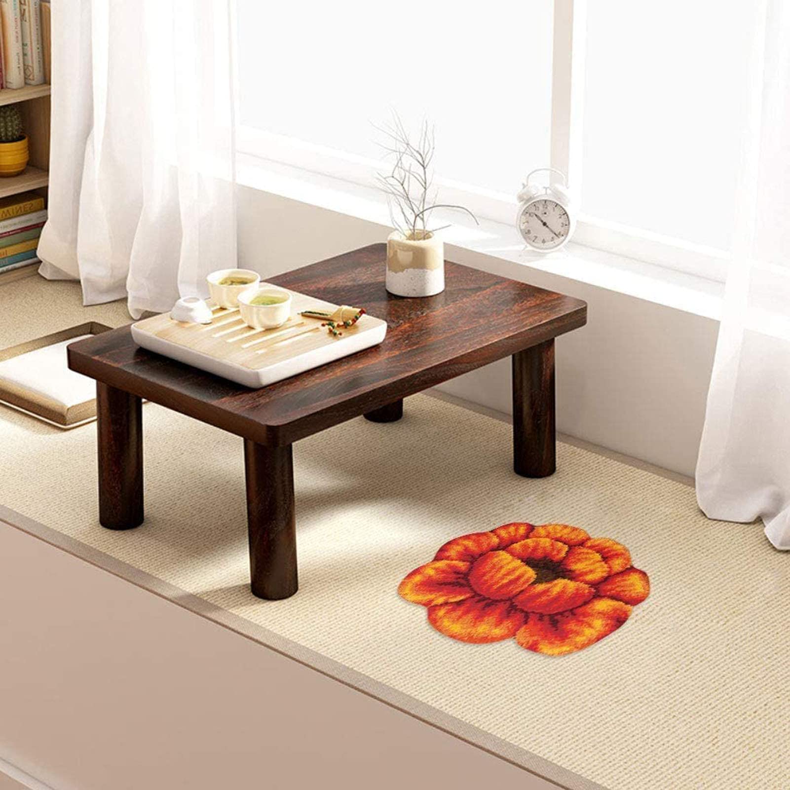 DACUN Knüpfhaken-Kits für Erwachsene DIY Knüpfhaken Teppich-Sets für Kinder, Häkelset für Anfänger, Teppichherstellungs-Sets mit bedruckter Leinwand, Mini-Teppich-Nähset, 53,3 x 45,7 cm (Farbe: A)