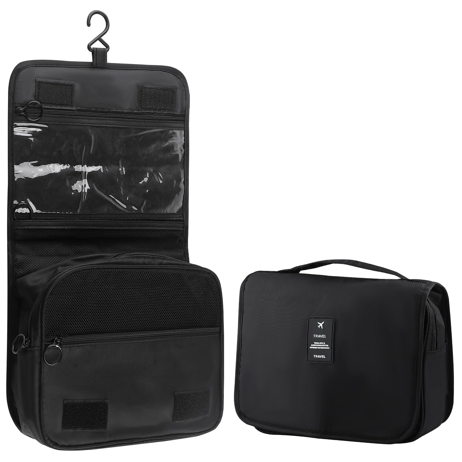 Motroce Foldable Hanging Travel Toiletry Bag,Waterproof Portable Travel Bags, Multifunction Travel Makeup Cosmetic Bag Organizer with Hanging Hook (