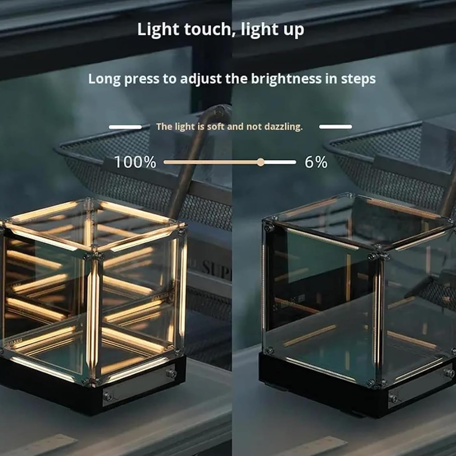 Infinity Cube Light, Lampada Abyss 4D con Touch Control