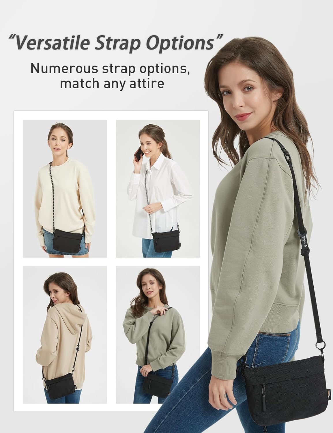 project-cb Crossbody Small Bag, Waterproof, Phone Purse, Cordura Fabric, Small Purses for Women & Men - Image 3