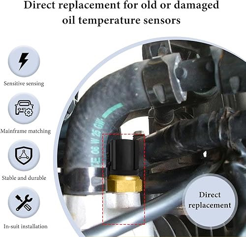Miniatura 4 de Sensor de temperatura de aceite, sensor de temperatura del refrigerante del motor 1434050 con número de pieza 8160-PGJ-003, repuesto apto para