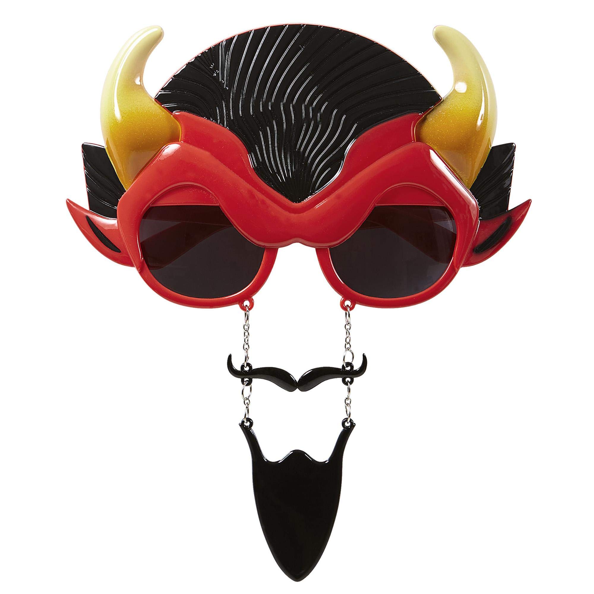 Widmann vd-wdm14398 Devil Glasses With Moustache And Goatee Beard, One Size