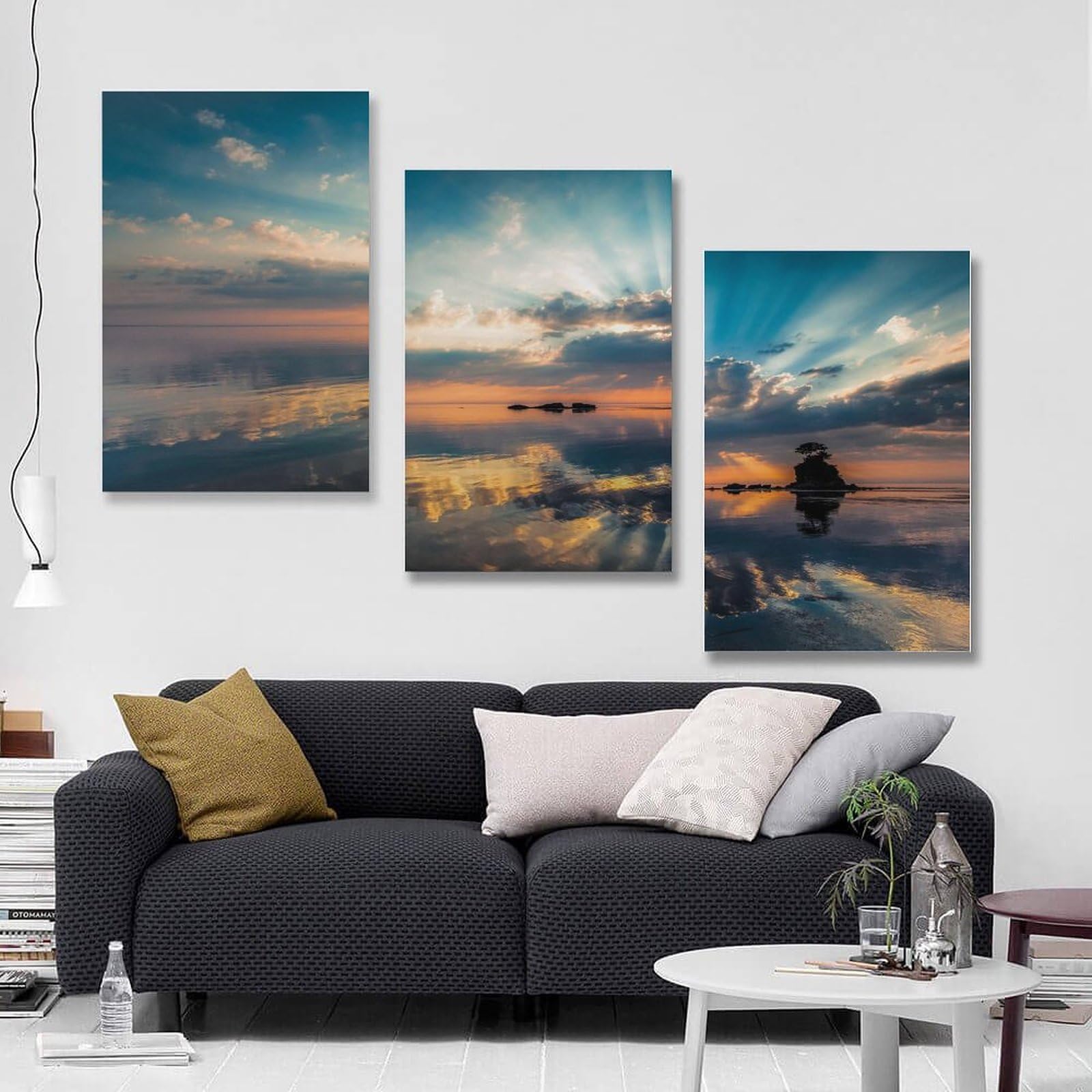 Amazon.co.jp: 3枚 富山県 鏡になった日本海 絵画 インテリア ポスター