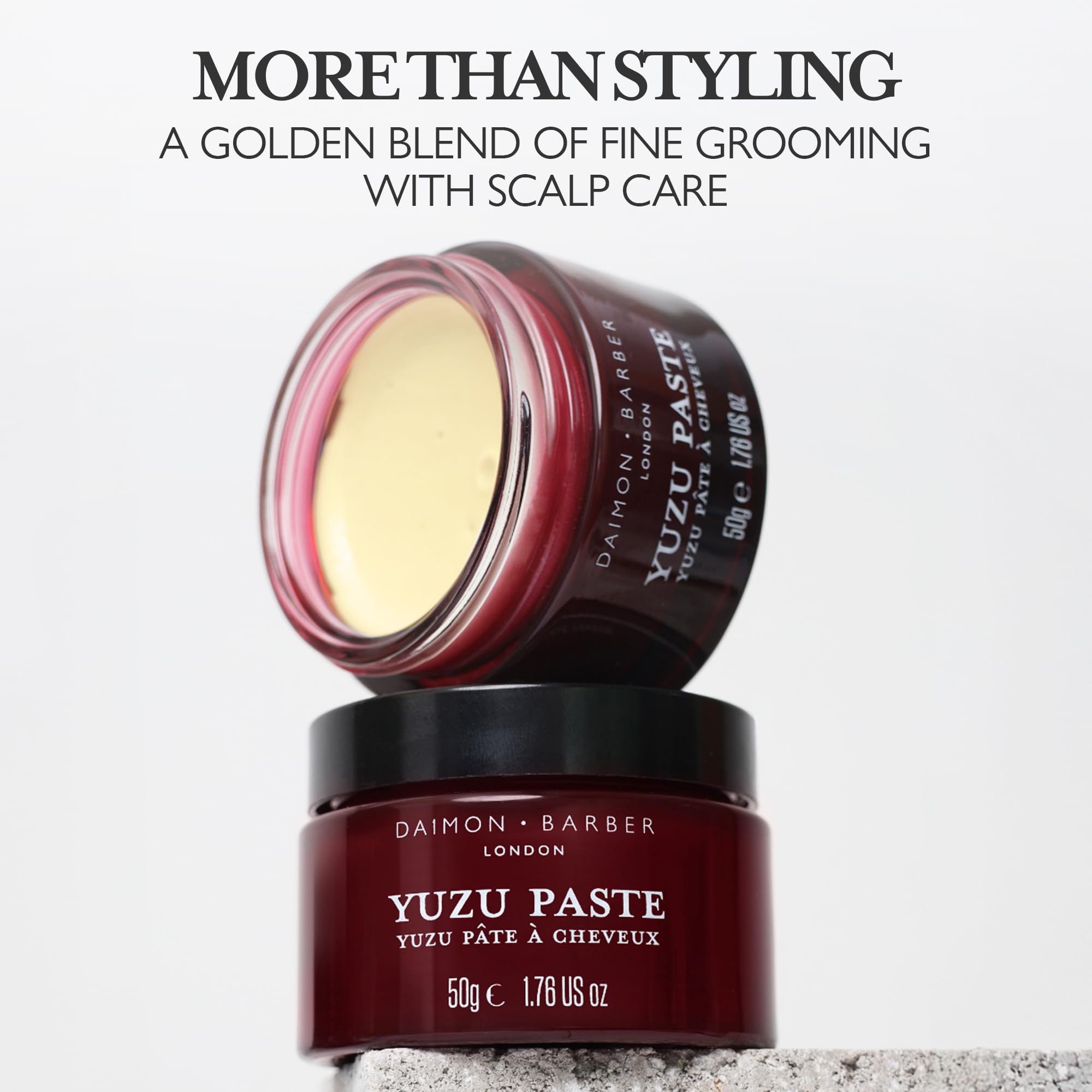 Daimon Barber Goldstein's Golden Yuzu Paste Medium Hold, Ltd Edition 100g | Limited Edition Yuzu Paste with Medium Hold and Natural Finish. Adds Texture, Definition and Nourishes Fine Thinning Hair.