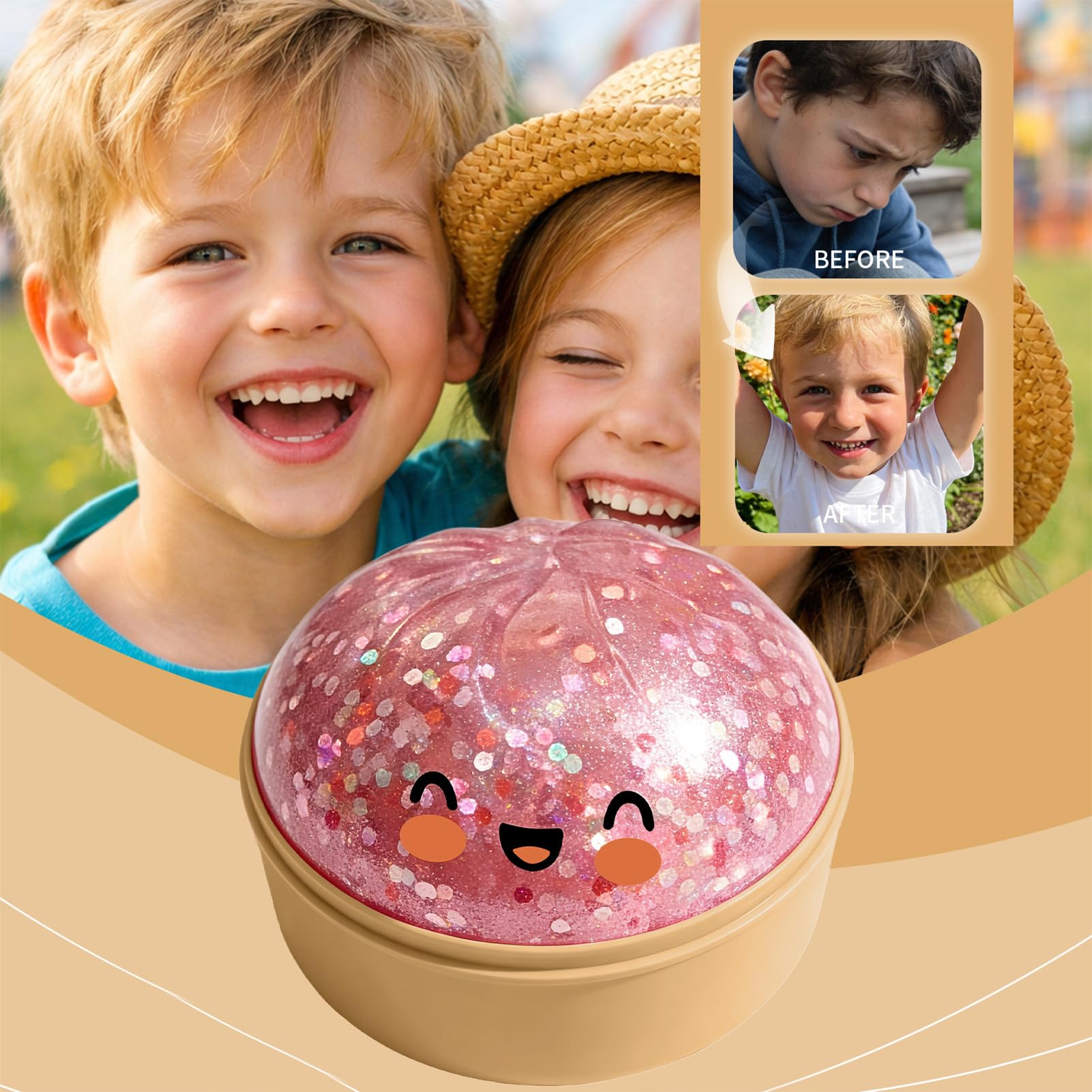 Squishy De Bola De Masa | Juguete Sensorial Colorido De Dumpling Fidget | Juguetes Sensoriales Blandos con Dumplings Glittering | Juguete Antiestrés Fisget Suave con Forma De Comida | Toque Realista — view 3