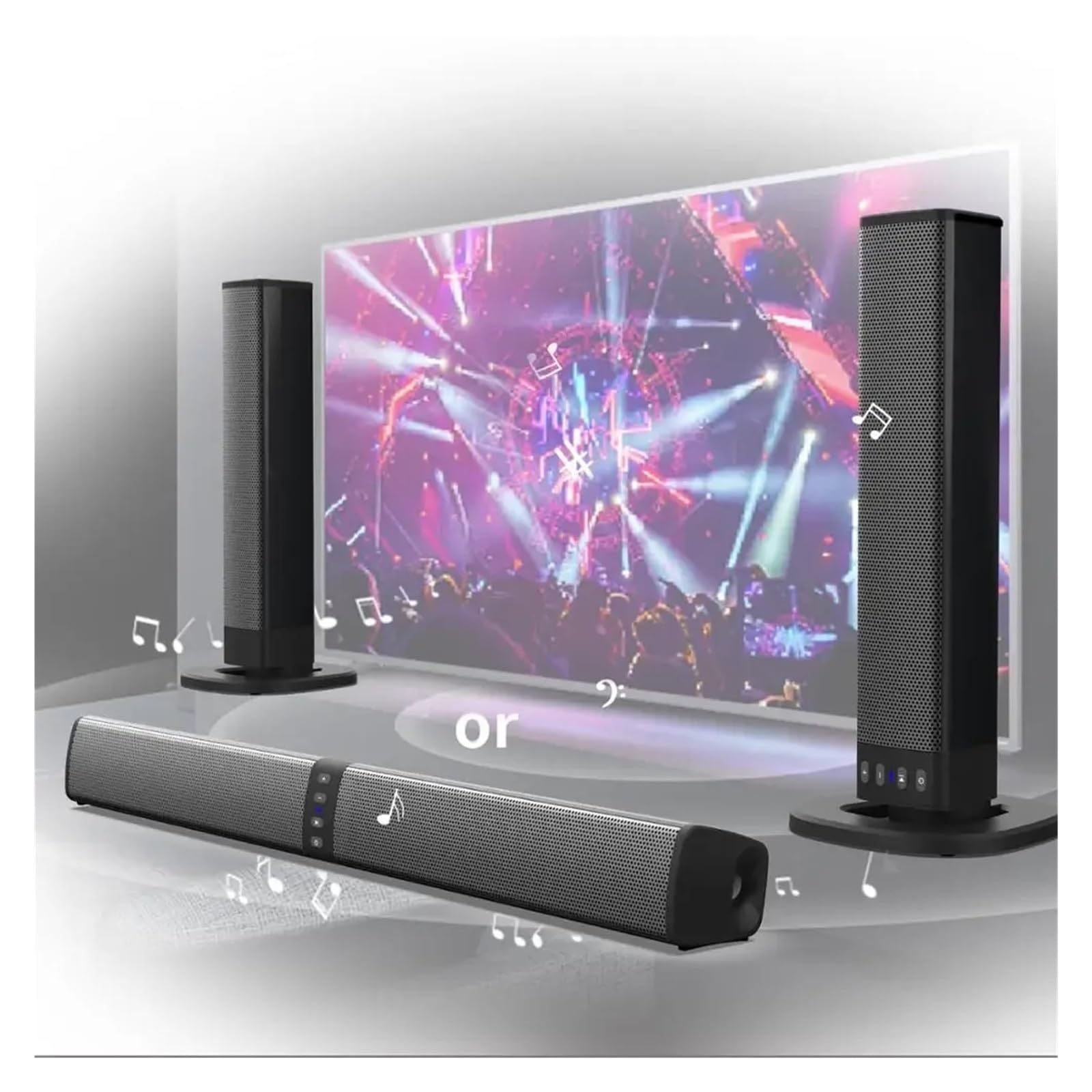 TV PC Soundbar Wireless Altoparlante Bluetooth Potente Musicale 3D Home Theater Connettività Versatile
