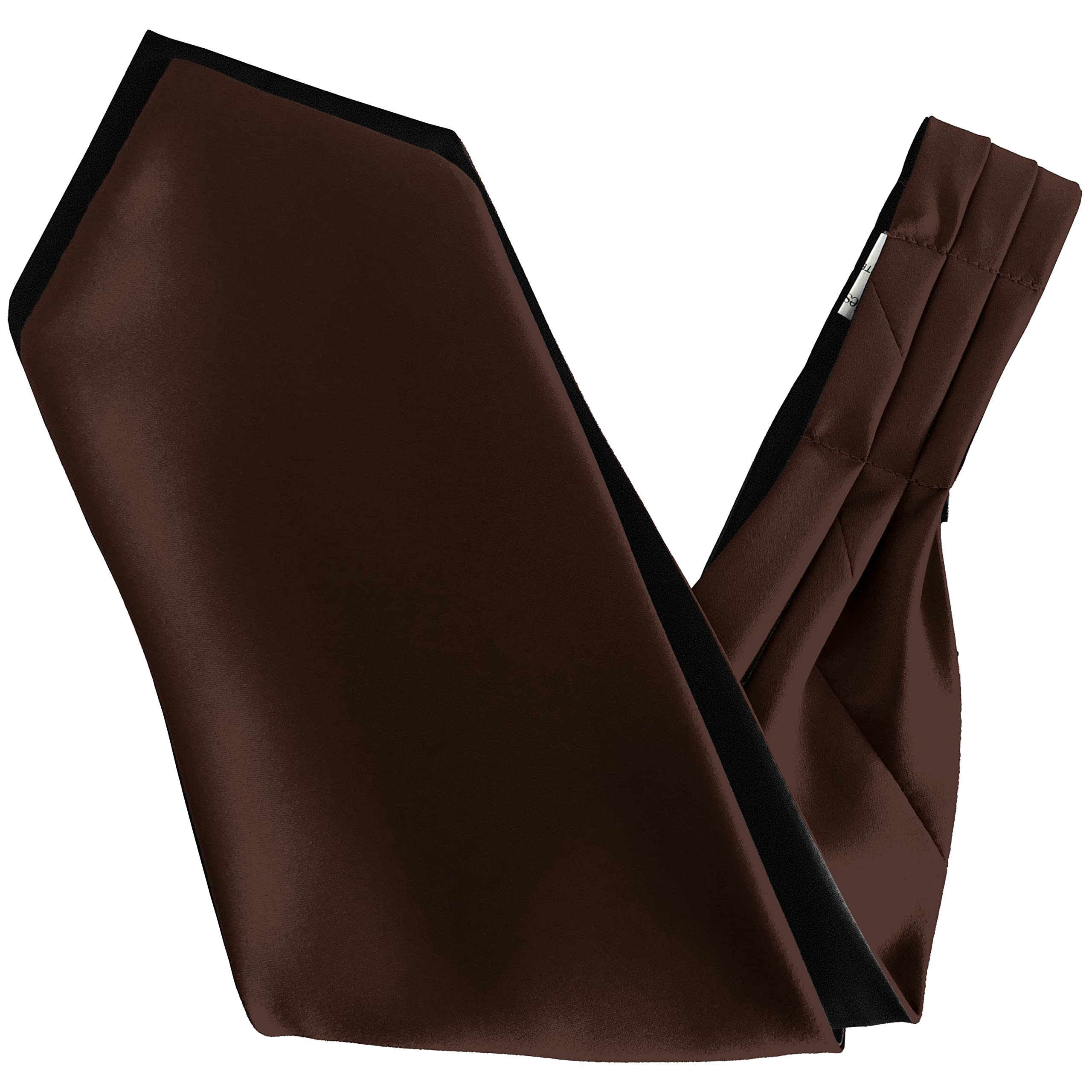 Great British Tie Club Men's Brown Satin Ascot Cravats (Brown)