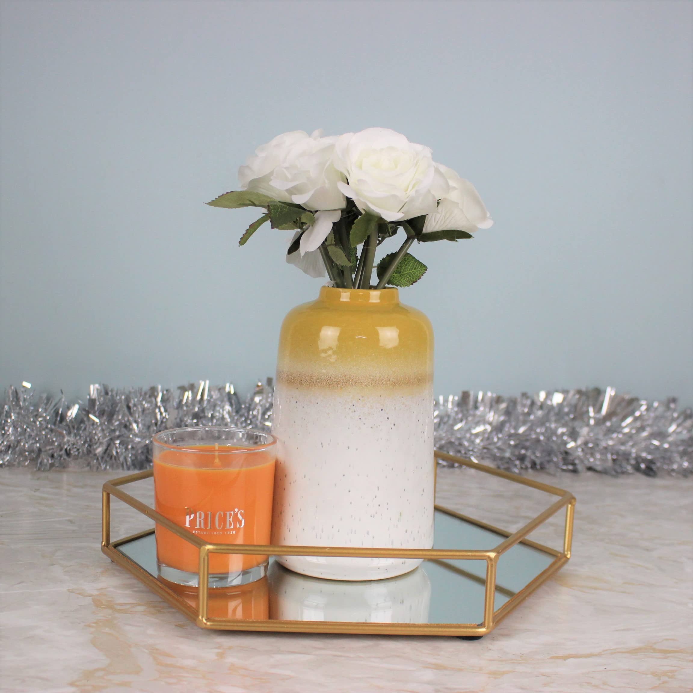 Sifcon International plc Abstract Mustard Two Tone Vase Medium 17x11 CM
