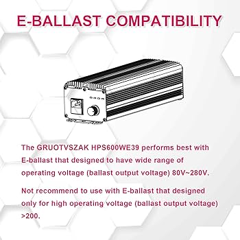 Sodateck HPS600ｗ Amazon.com : GRUOTVSZAK HPS 600 Watt Grow Light Bulb E39 Up