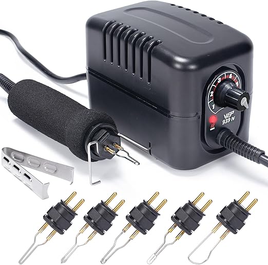 WEP 939-IV Wood Burning Kit with Quick-Change Woodburning Tool Wire-Nib Tips 250-600℃/482-1112℉ Adjustable with 5 Wood Burner Tips, Tip Removal Tool, Wood Burning Pen Holder, 2 Wood Pieces