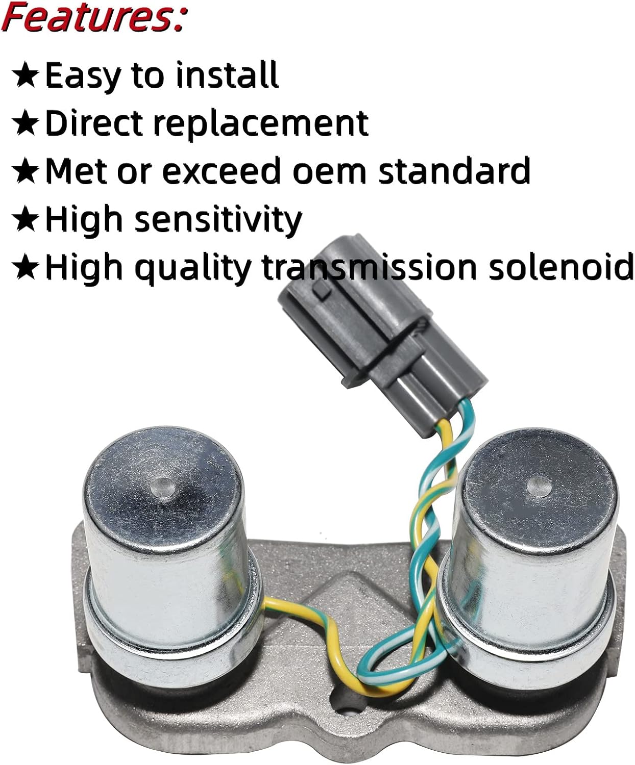 28300-P24-J01 Transmission Dual Shift Control Solenoid Lock Up Solenoid For Civic 1992-2000 Civic Del Sol 1993-1997 1994 1995 1996 CRV 1997-2001 1998 1999 Integra 28300P24J03