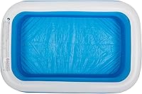 Vista 4 de Piscina rectangular inflable azul y blanca de 8.5