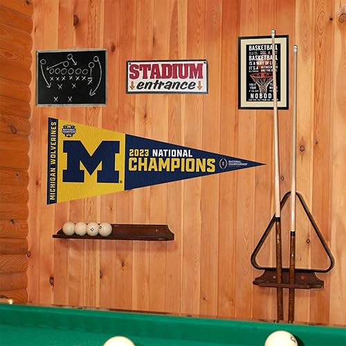 Miniatura 2 de Banderín de los Wolverines de la Universidad del equipo de Michigan 2023 National Champions Banner