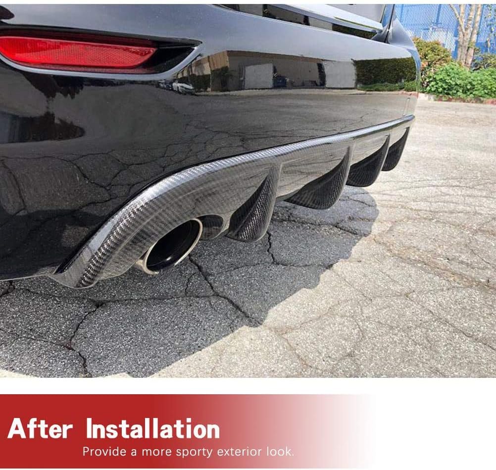 Carbon Fiber Rear Diffuser for Infiniti Q50 2014-2017 Rear Lower Bumper Lip Spoiler Valance Protector Factory Outlet (A Style)