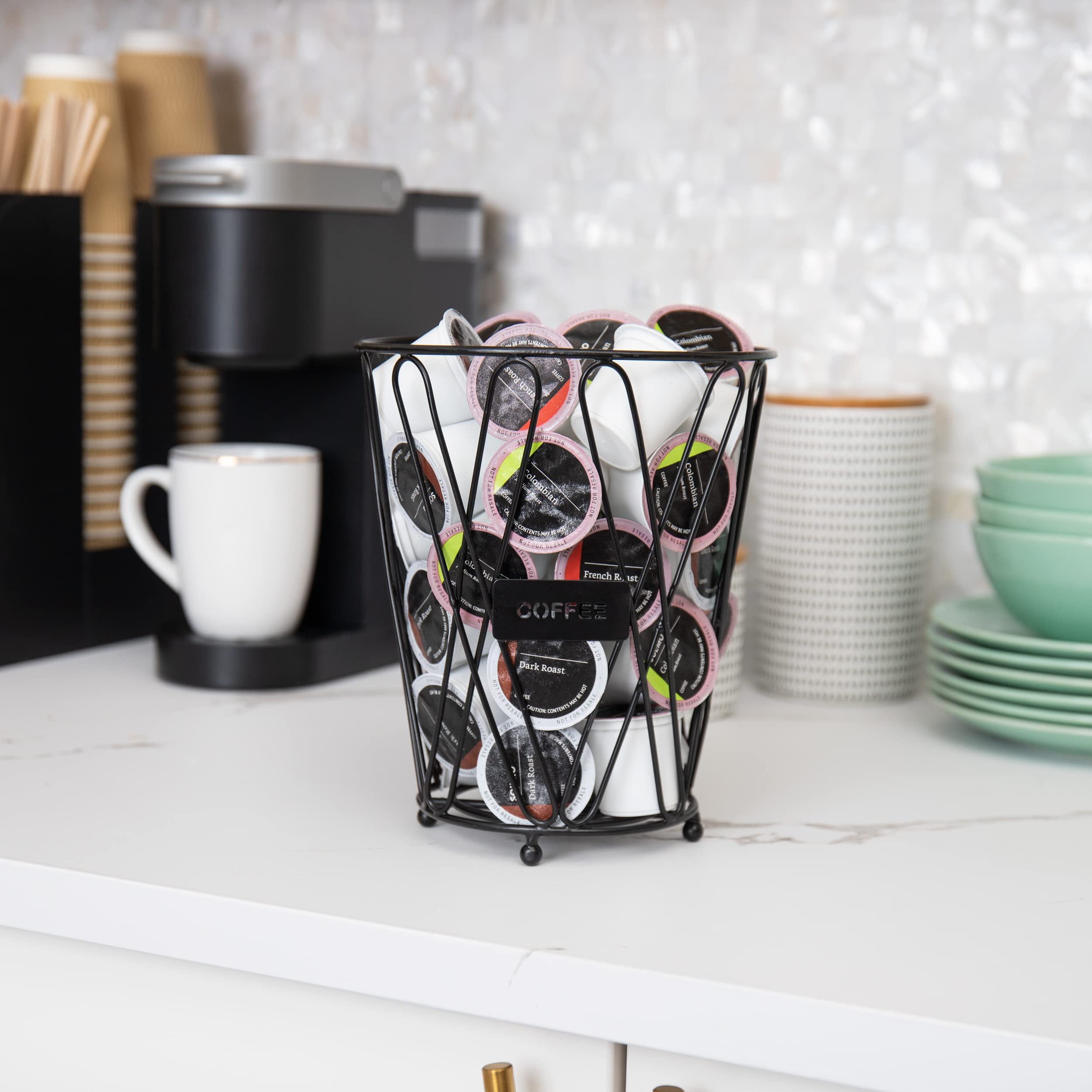 Mind Reader Organisateur Dosettes Café 30 Capsules - Carrousel Noir Pour K-Cup