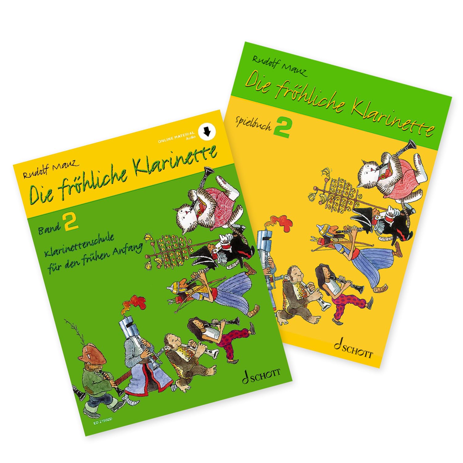 L'allegro clarinetto 2 + playbook: (Starter set) con audio Online – Scuola per clarinetto Band 2 di Rudolf Mauz – ISBN 9783795724252, 9783795748104 + tergicristallo Soundman