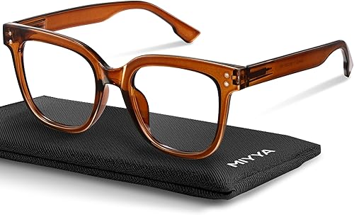 Miniatura 19 de miyya Gafas de luz azul para mujeres y hombres – Monturas gruesas de gran tamaño bloqueador de luz UV y azul, accesorios elegantes para gafas