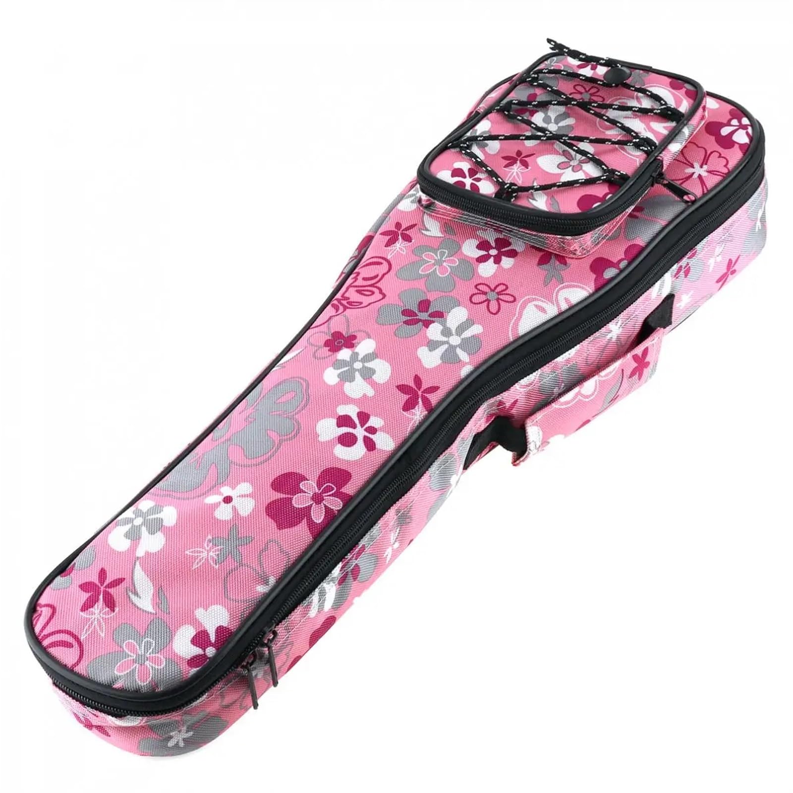 Gitarrentasche Gitarrenrucksack 21 Zoll Bunte Ukulelentasche 10 mm weiche Baumwolltasche Gig Ukelele Mini-Gitarrenrucksack 2 Farben Optionale Gitarrentaschen(Pink)