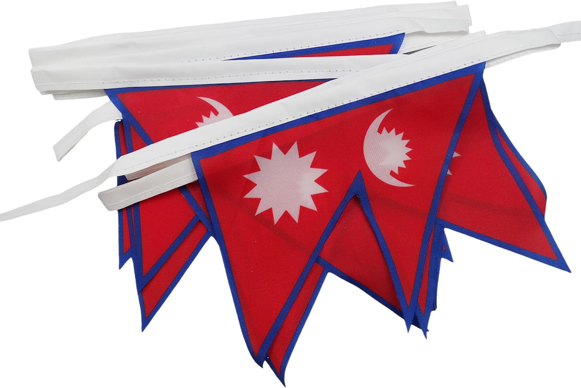 AZ FLAG Nepal 6 meters BUNTING Flag 20 flags 9'' x 6'' - Nepalese STRING flags 15 x 21 cm