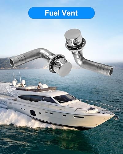 Miniatura 2 de Ventilación de combustible para lancha de 90 para manguera de 58 pulgadas, ventilación de tanque de combustible de montaje empotrado para barco con