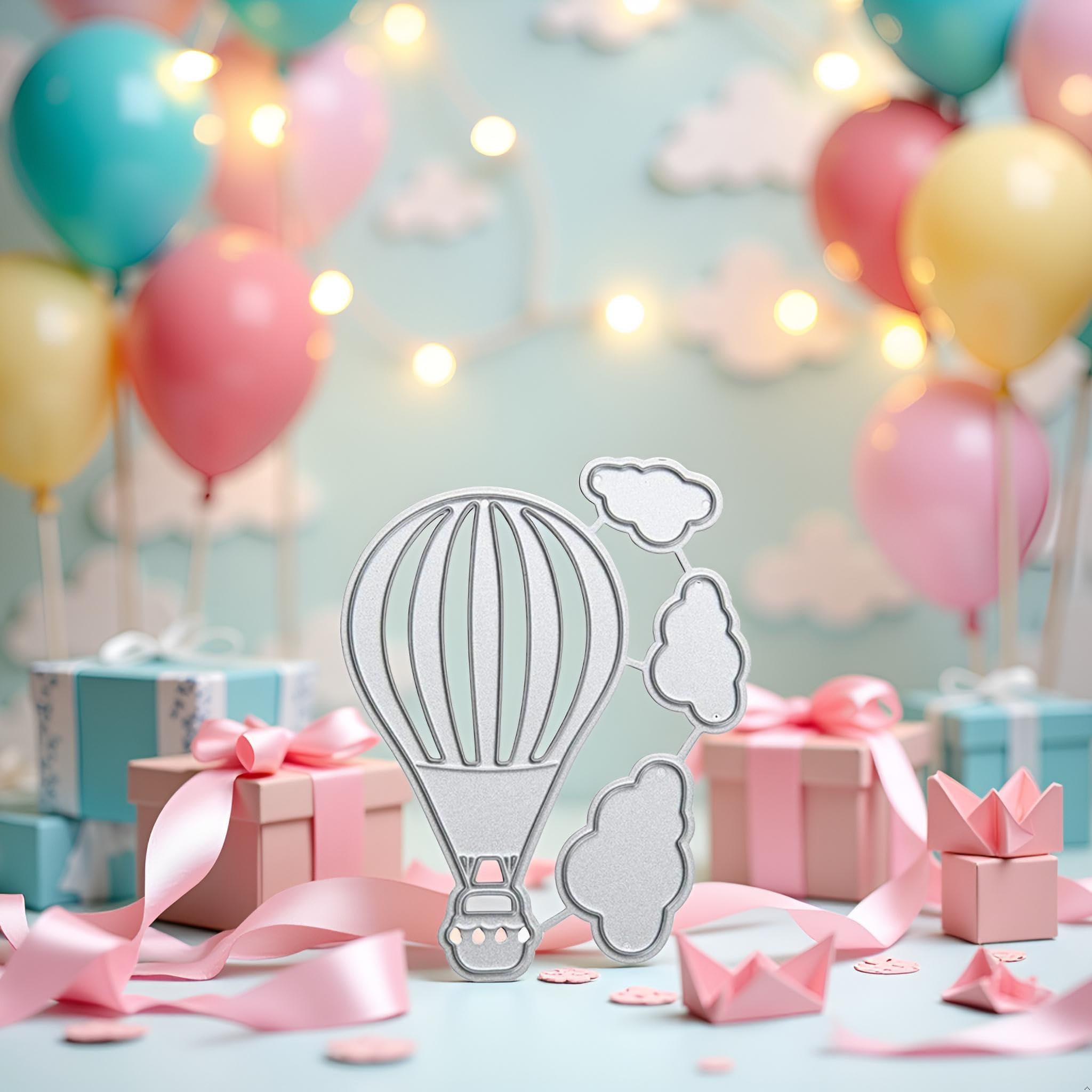 Hot Air Balloons Dies Spring Holiday Metal Cutting Dies Embossing Stencil Scrapb