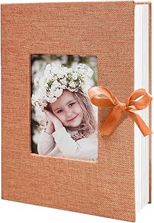 Photo Album 4x6 100 Pockets, Slip-in Picture Albums, Linen Cover Top Loa...