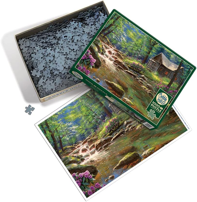 Miniatura 2 de Cobble Hill - Rompecabezas de 1000 piezas, cabina de pesca, póster de muestra incluido