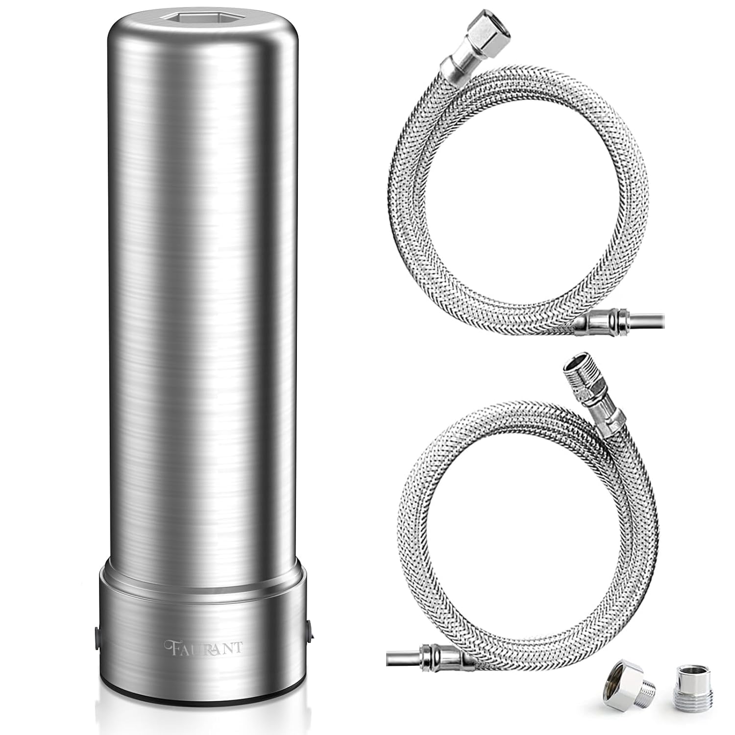FAURANT Under Sink Water Filter, Stainless Steel Under Counter Water