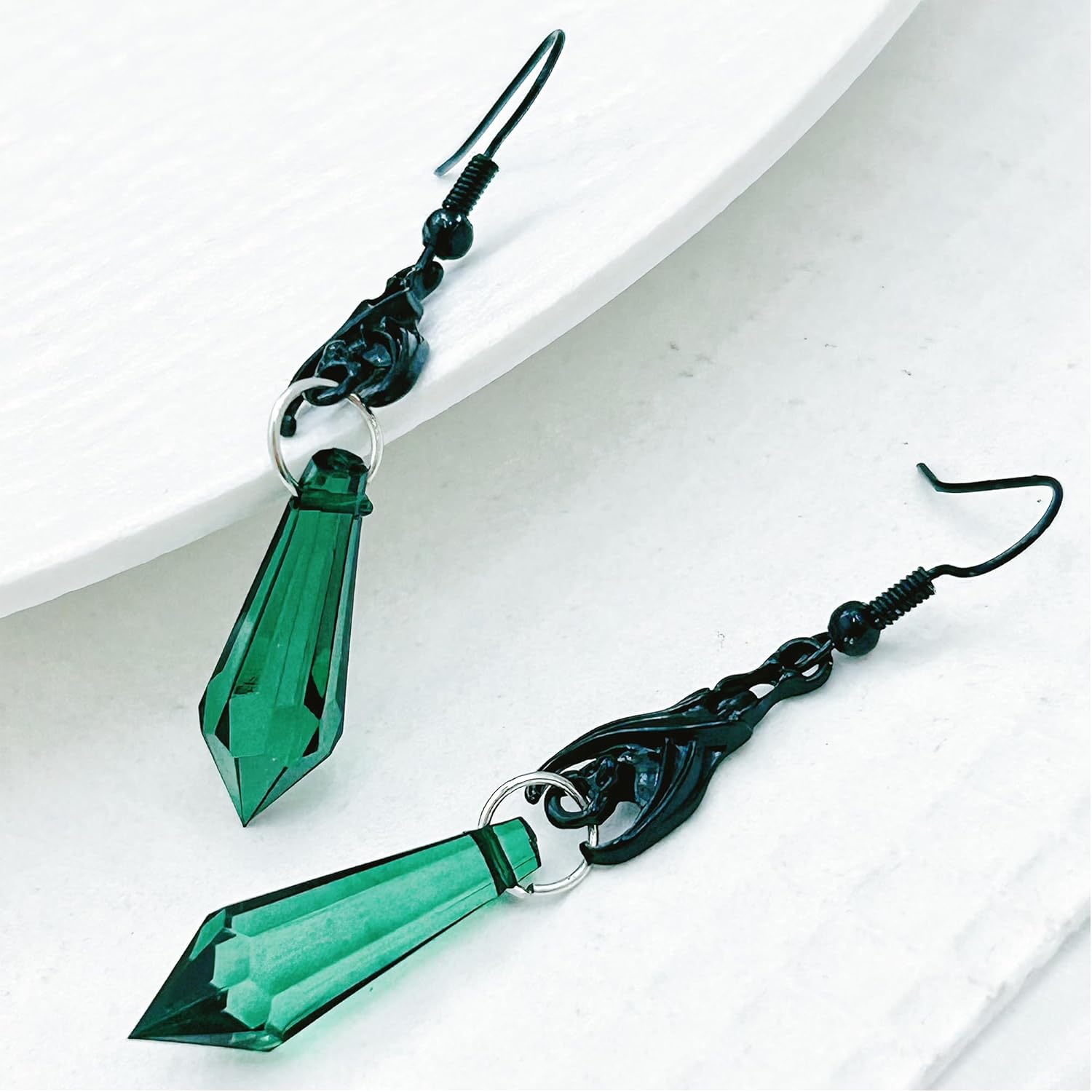 Gothic Bat Dangle Earrings Geometry Crystal Bat Earrings Punk Rock Style Bats Animal Earring Halloween Costumes Earring Jewelry for Women - Image 6