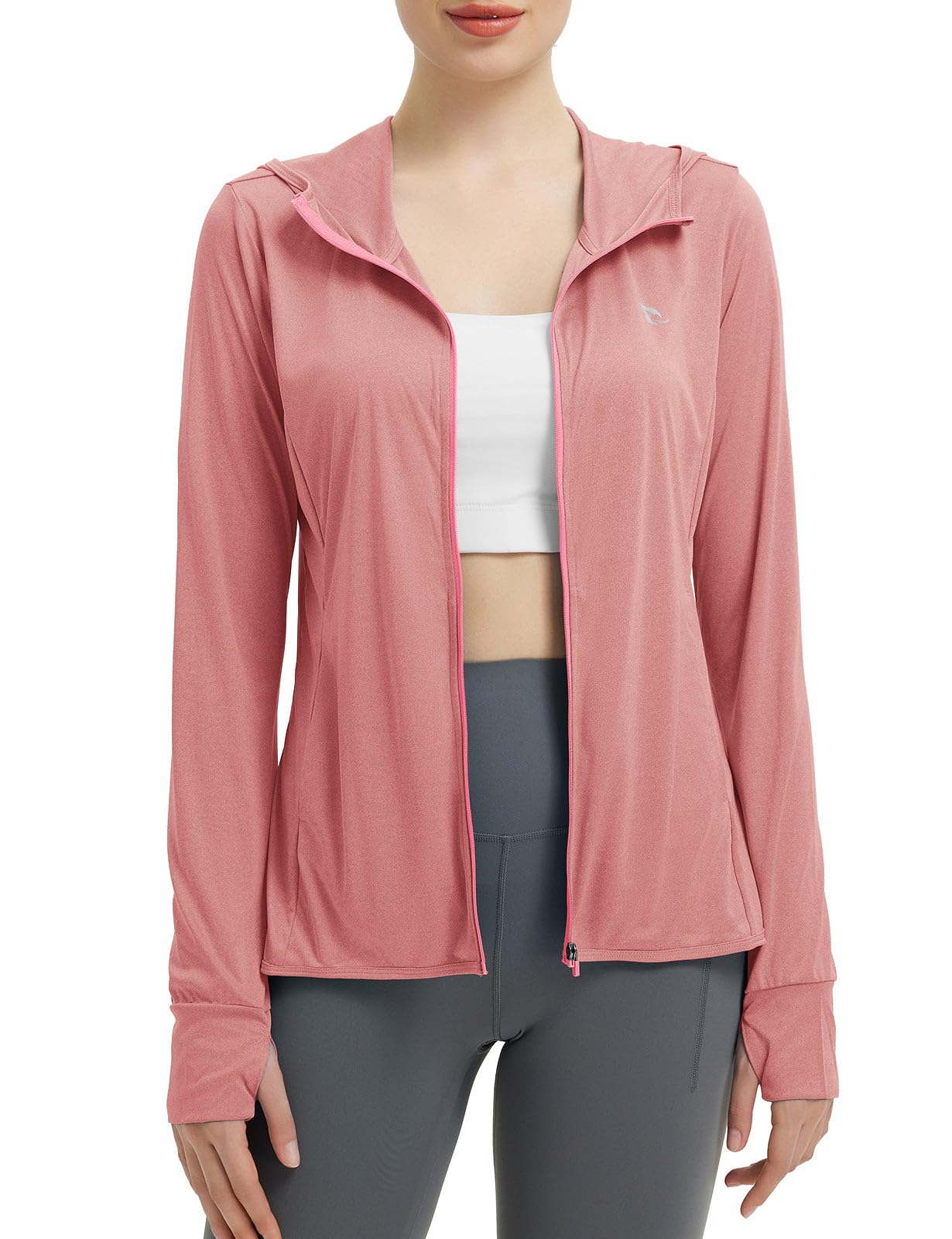 baleaf Women's Sun Protection Jacket Hoodie Clothing Lightweight Long Sleeve Sun Cover Up Shirt