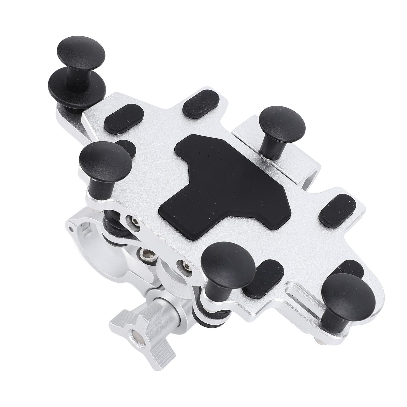 CHICIRIS Support de Téléphone pour Moto, Alliage d'aluminium Résistant aux Chocs, Angle de Réglable pour Cyclisme et Scooters (Silver)