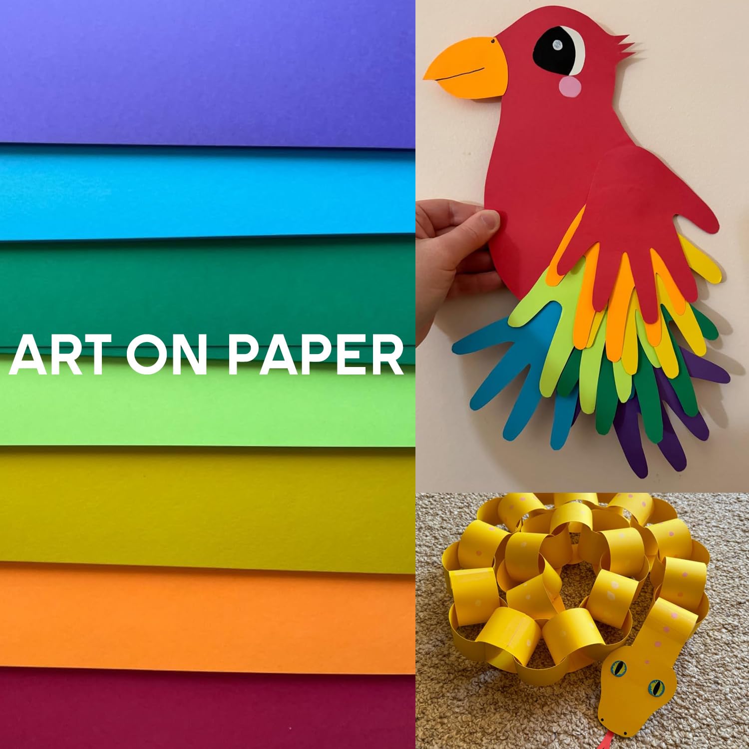 Konstruktionspapier, 21,6 x 27,9 cm, 70 Blatt, klassisches Regenbogen-Set, 7 Farben, 180 g/m², schweres Konstruktionspapier, Handwerk, Kunst, Schule, Klassenzimmer, Kunstbedarf, verschiedene Farben,