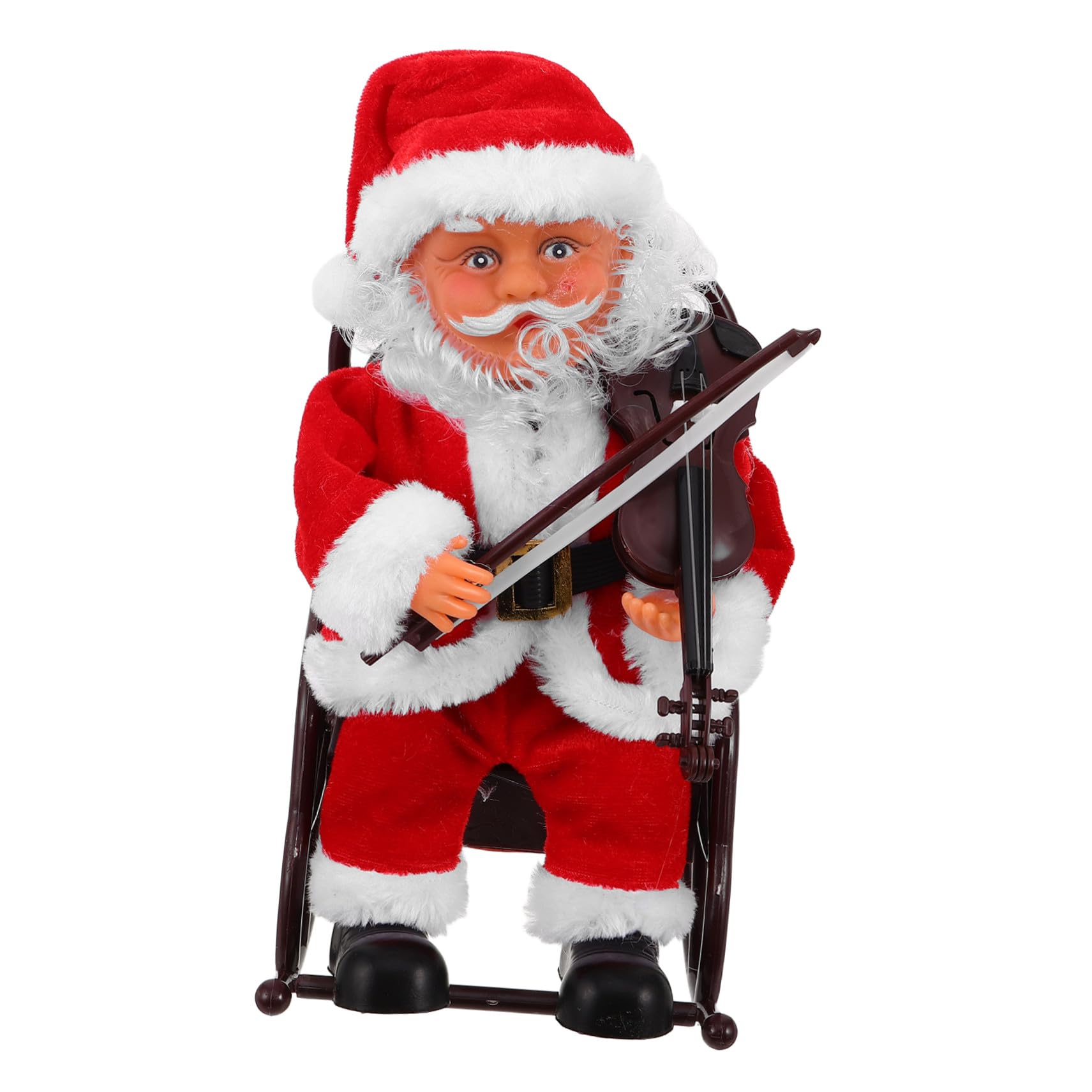 Juguete De Papá Noel Eléctrico con Música y Silla De Ruedas Figura Decorativa Divertida para Fiestas Navideñas Adorno De Mesa para Celebraciones Festivas