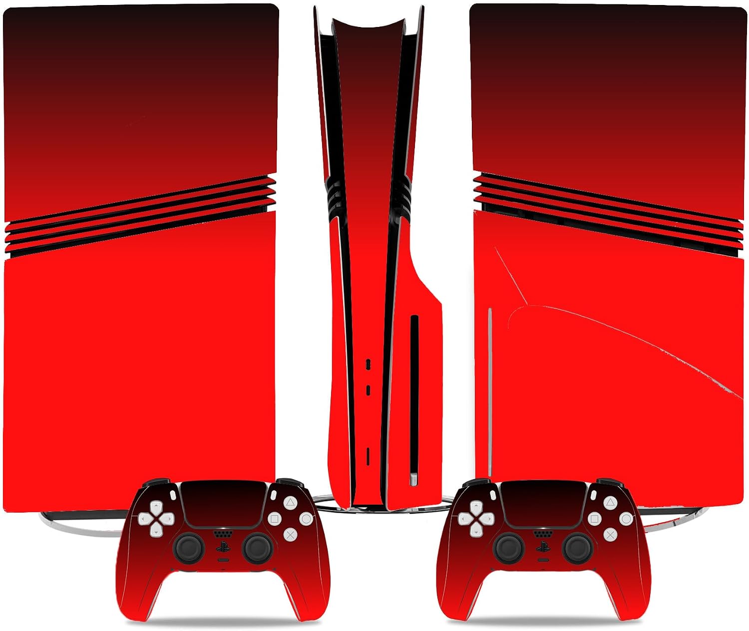 Full Skin Sticker for PS5 Pro Console Disc Edition Vinyl Decal Cover for PS5 Pro Controller Neon Color (Star Blue)