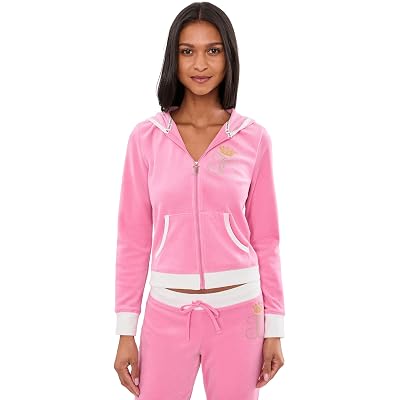Женский свитшот Juicy Couture Heritage Rib Trim Kangaroo Pocket Track Jacket