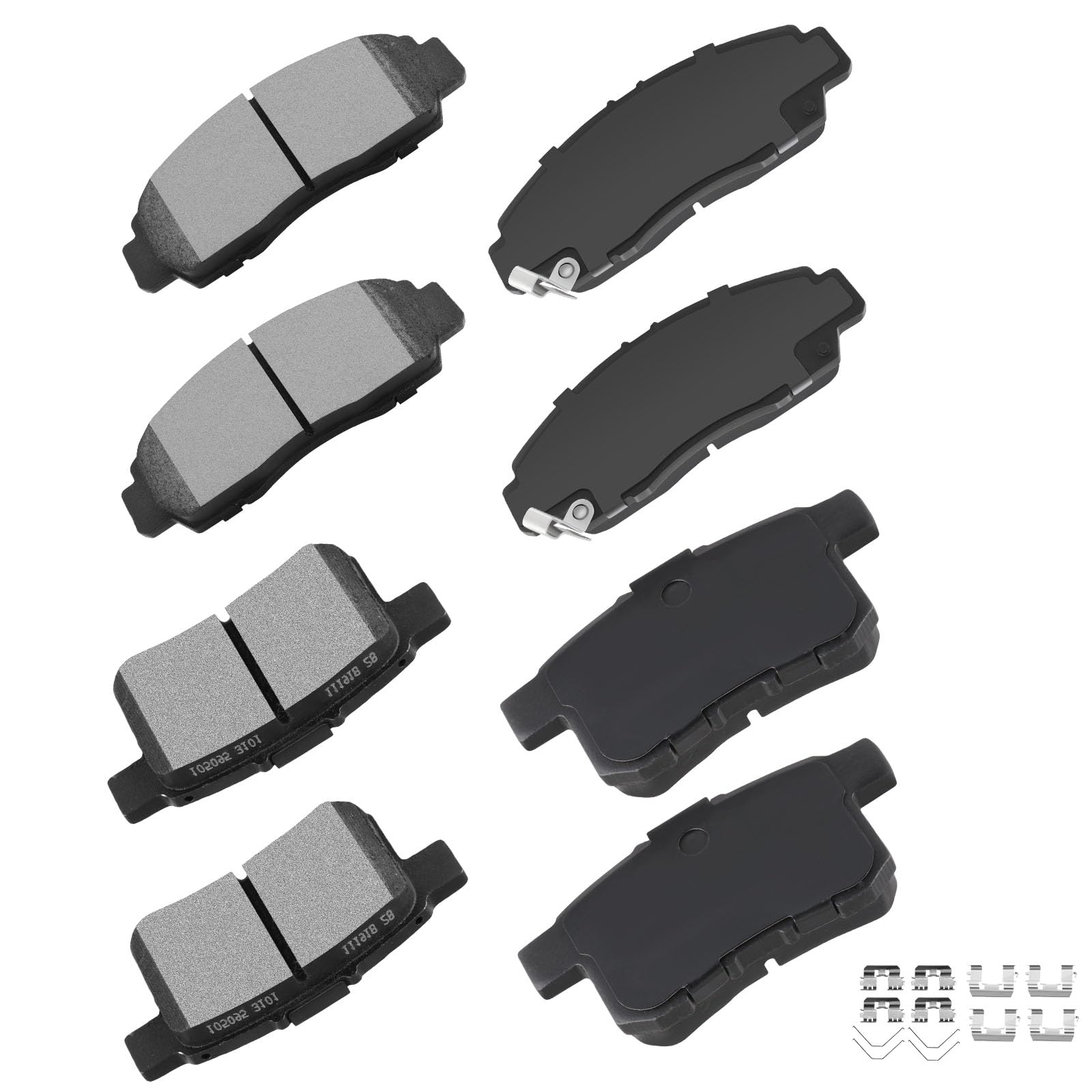 cciyu D787 D1451 Front &amp; Rear Professional Ceramic Brake Pads Set fit For 2010 For Acura TSX,2008-2010 For Honda For Accord