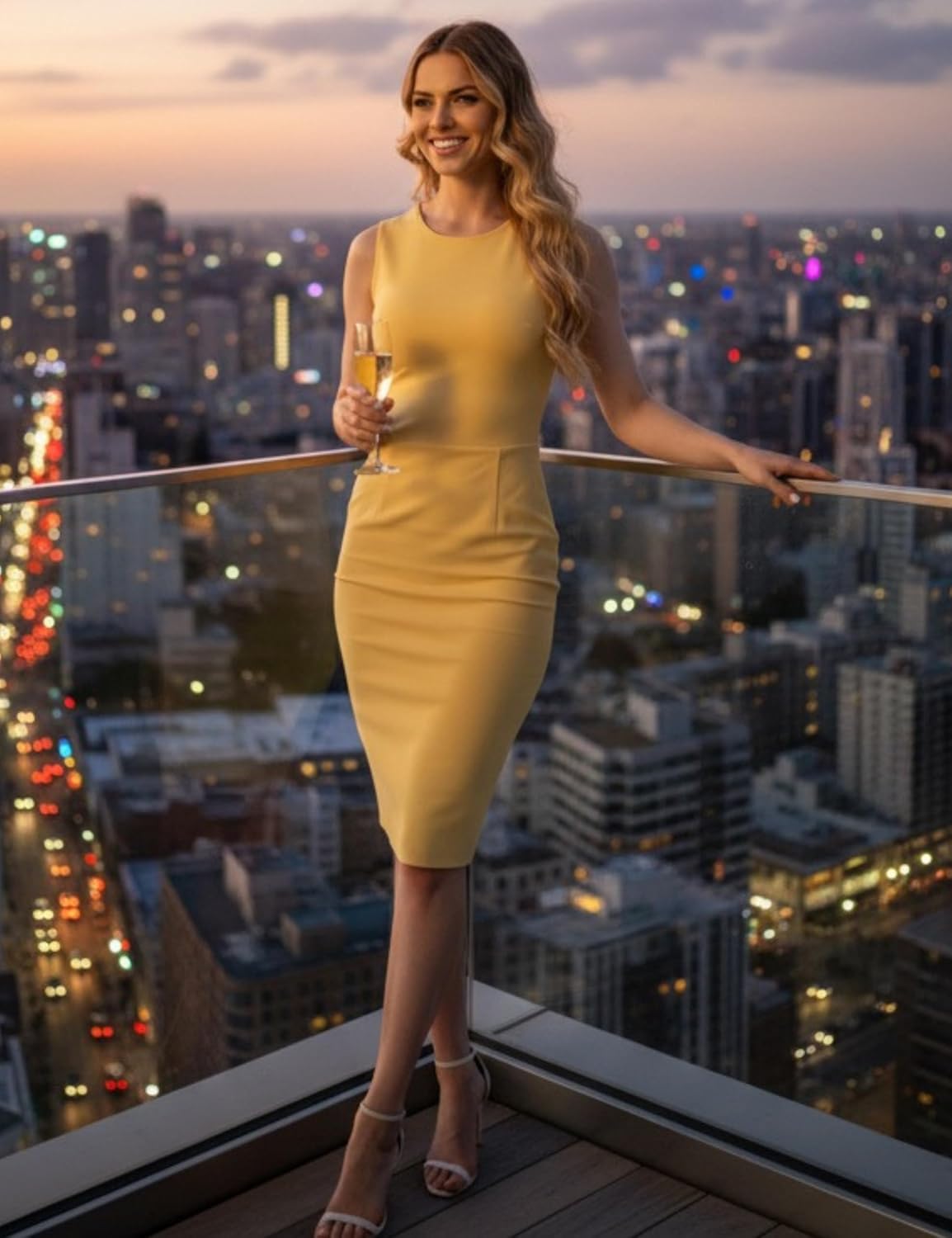 Aphratti Women's Sheath Dresses Casual Summer Office Work Sleeveless Fitted Cocktail Party Dress - Image 6