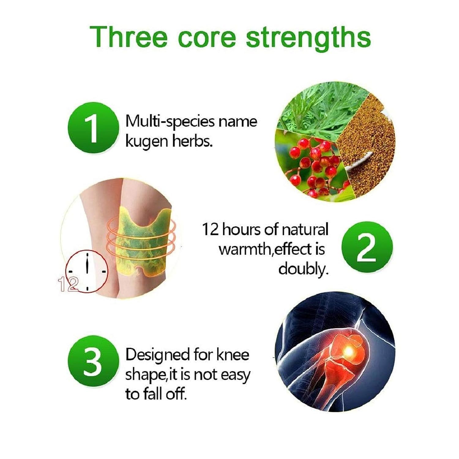 VONT Herbal Knee Pain Relief Patches 20 Pcs Arthritis Inflammation Patch Sticker|Instant Relief from Pain|Joint Knee Pain Relief Products Natural Wormwood Extract Patch For Knees 4