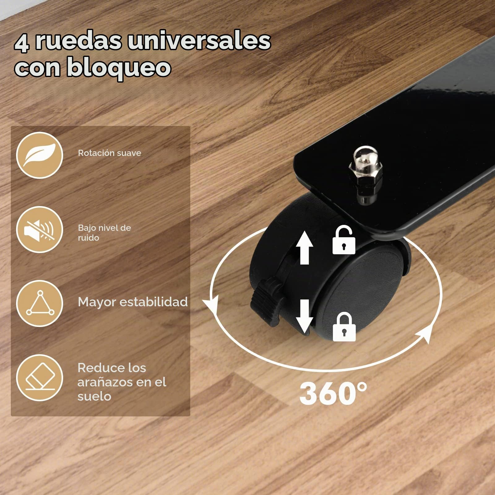 GIANTEX Biombo de 184 x 184 cm con Ruedas Giratorias, Separador de Habitación, 1 Pieza, Protección Privada, Divisor Pared de Tela, Ruedas Bloqueables (Beige)
