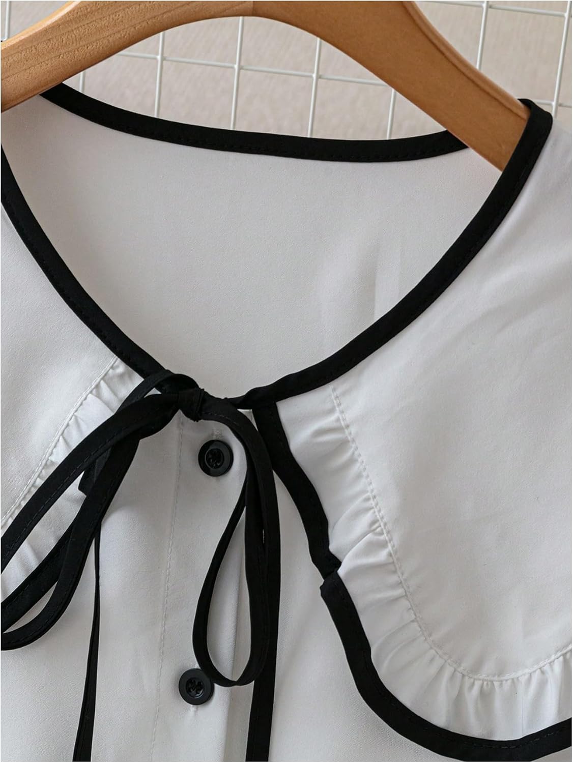 GORGLITTER Women's Peter Pan Collar Shirt Long Sleeve Blouse Dressy Casual Button Down Shirt Fall Fashion 2025 - Image 3