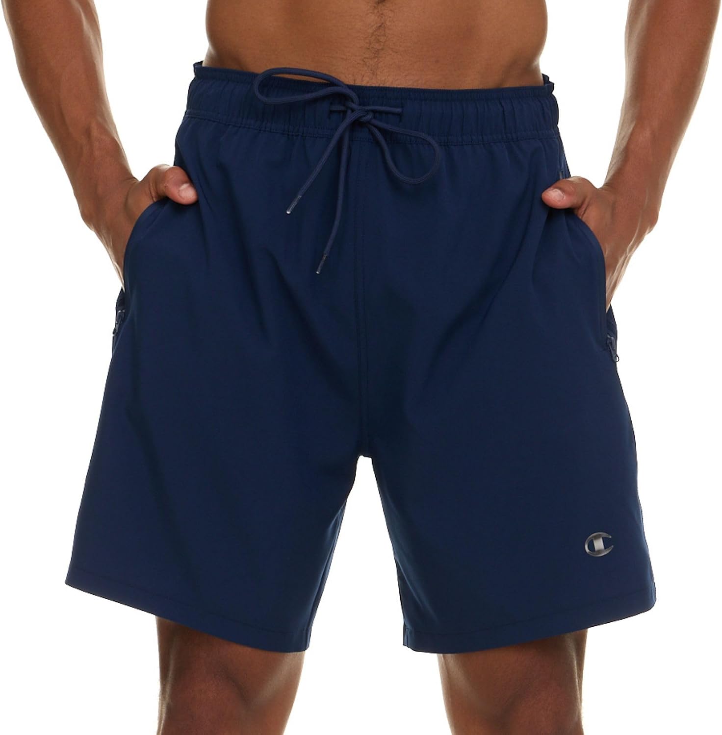 Champion Mens Swim Trunks with Compression Liner, 2 in 1 Mens Bathing Suit Shorts, 7 Inch Inseam Board Shorts for Swimming