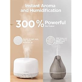 InnoGear 500ml Essential Oil Diffuser with Remote Control, Premium Ultrasonic Aromatherapy Diffusers Scent Humidifier Vaporizer Auto-Off Timer for Large Room Home, White