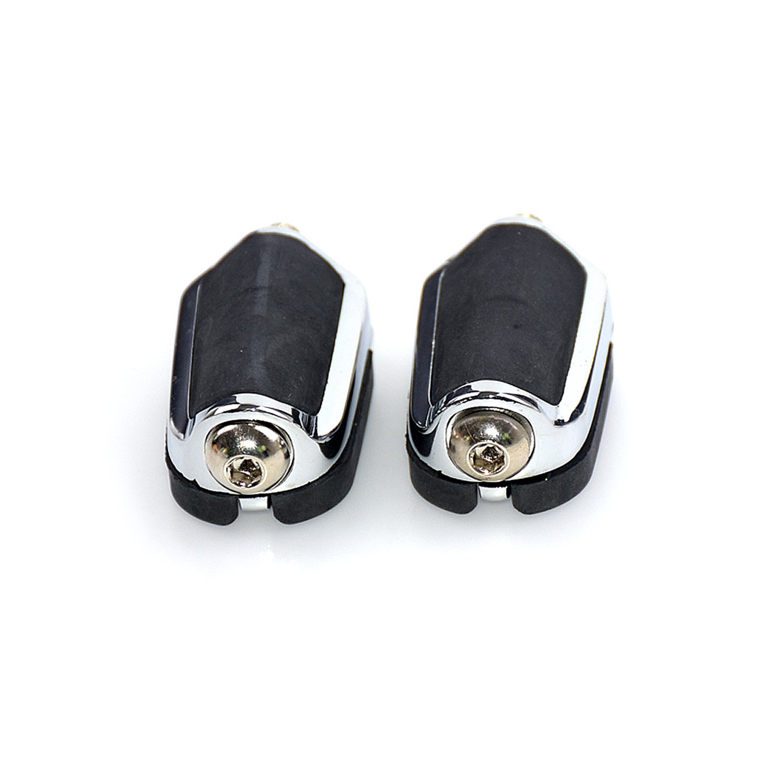 Pedane Cambio Cromate HDBUBALUS Per Harley Davidson | 1 Paio, In Metallo E Gomma, Design Slipstream Anti-vibrazioni, Per Touring, Softail, Dyna, Sportster - 2