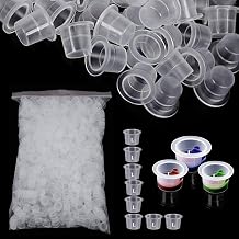 Urknall 1000PCS Large Size Tattoo Ink Cups Large Tattoo Caps 16MM Tattoo Ink Cups Pigment Cups Tattoo Plastic Cap for Tattoo Ink